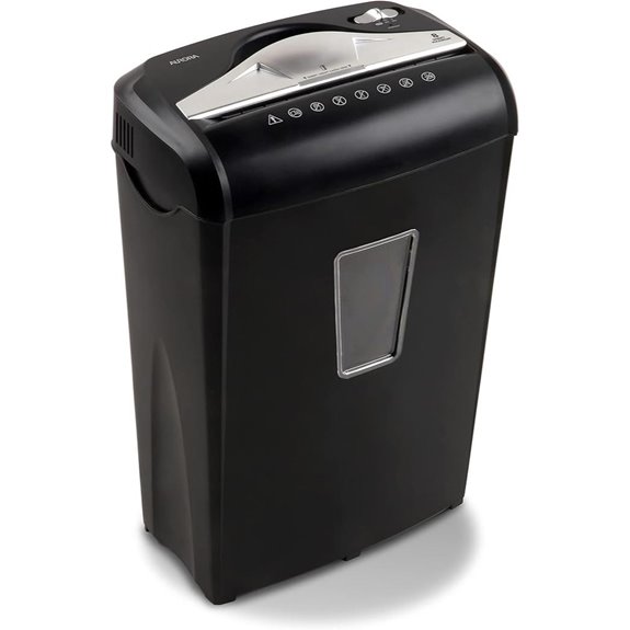 Aurora High-Security 8-Sheet Micro-Cut Paper Credit Card Shredder Black