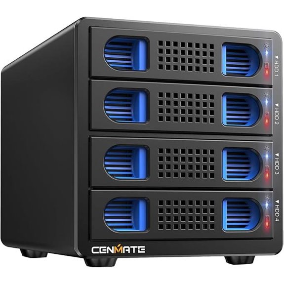 Aluminum 4-Bay 10Gbps SATA HDD/SSD Enclosure