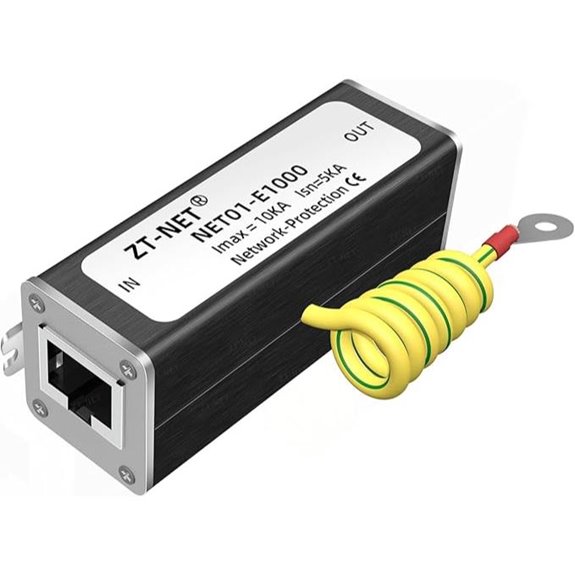 ZT-NET Ethernet Surge Protector 1000 Mbps RJ45 Shield