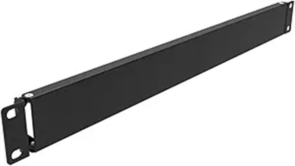 1U Hinged Metal Rack Mount Blank Panel
