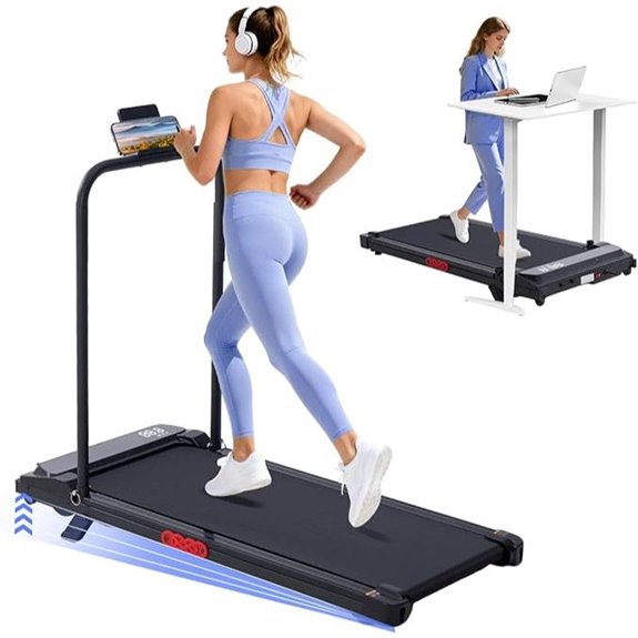 Electric Treadmill for Home with Incline & Handles