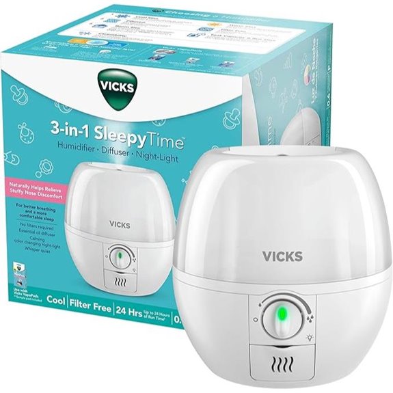 Vicks 3-in-1 SleepyTime Humidifier with Night-Light