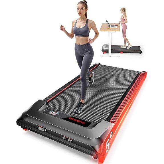 Incline Walking Pad Treadmill with Remote and Display