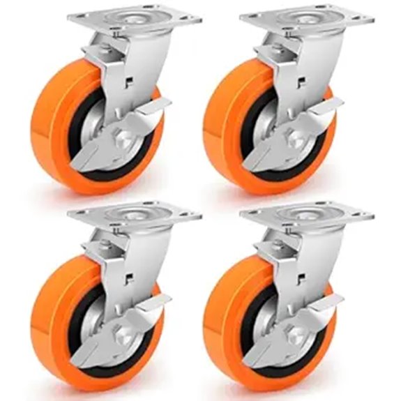 Heavy Duty 6-Inch Industrial Casters (4-Pack)