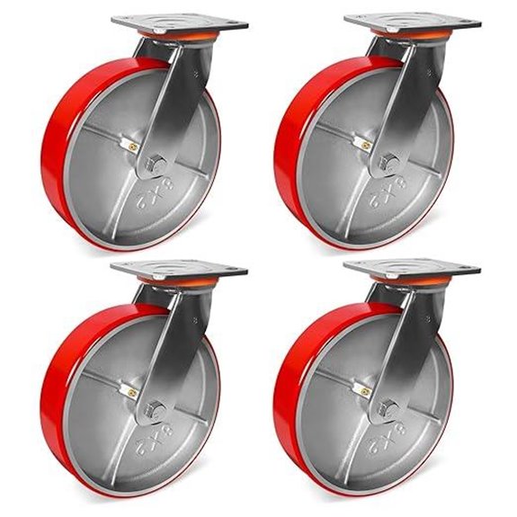 Heavy Duty Casters Set of 4 for Industrial Use