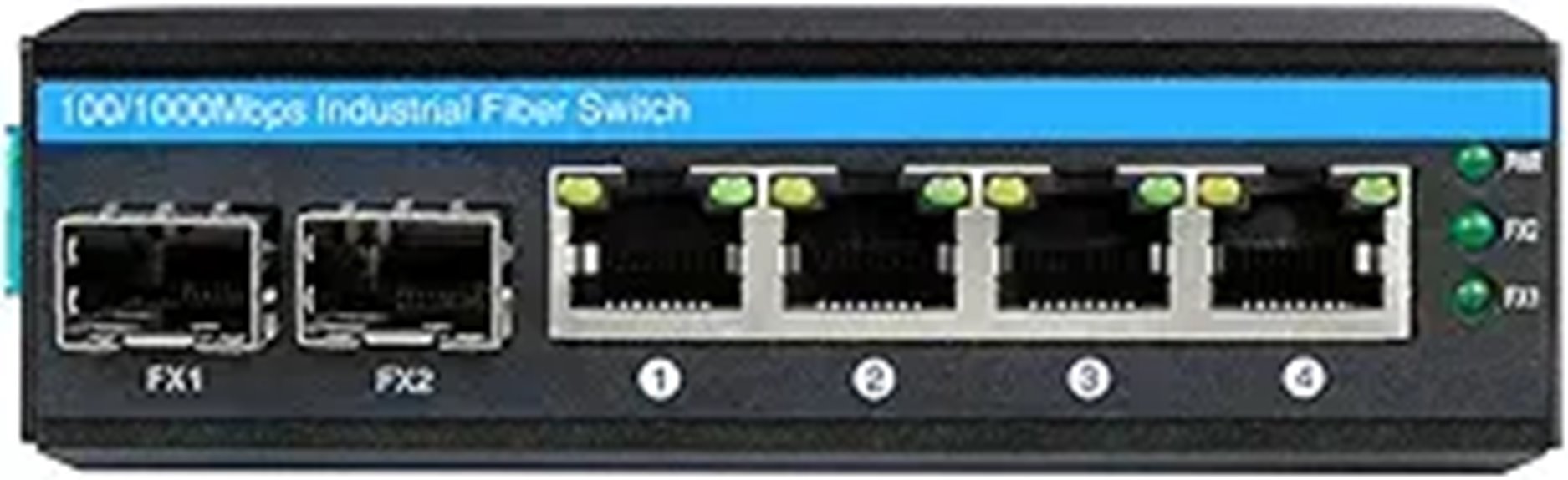 6-Port Industrial Gigabit PoE+ DIN-Rail Network Switch