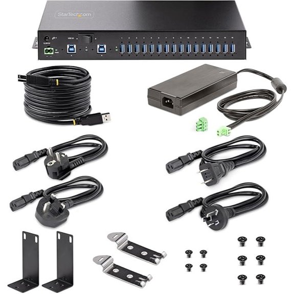 StarTech 16-Port Industrial USB Hub with Power