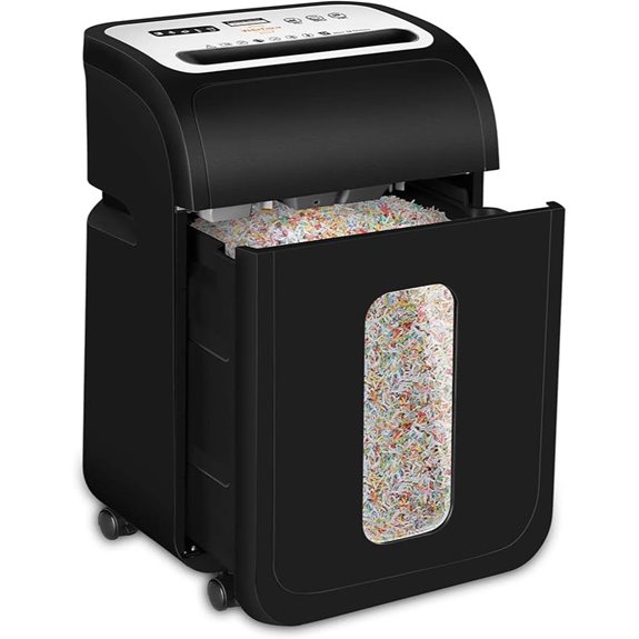 Micro Cut Paper Shredder with Jam Proof & 5.3-Gallon Bin