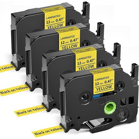 Brother TZe-631 Laminated Label Tape 4-Pack
