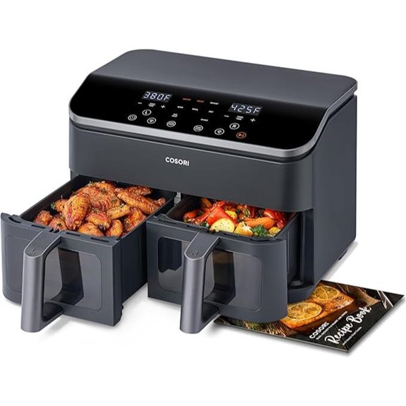 COSORI 9Qt Dual Air Fryer with 10-in-1 Functions