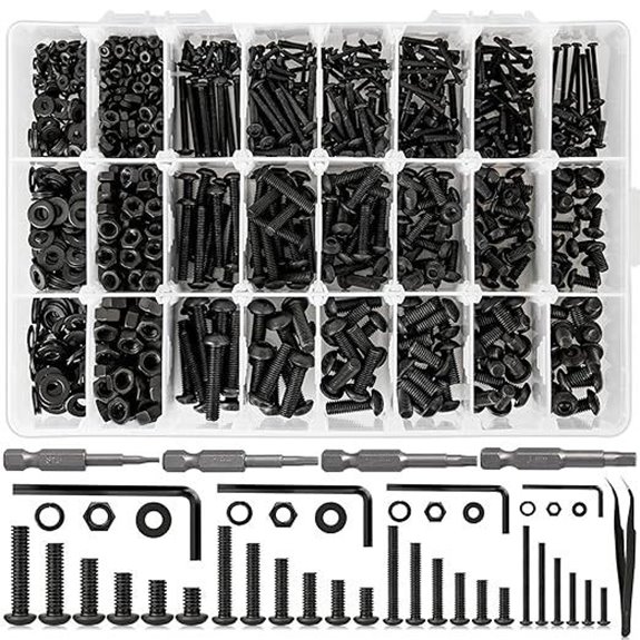 1724Pcs Hex Button Head Cap Screw and Nuts Kit