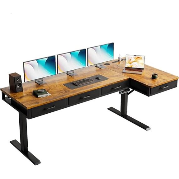 OffiGo 63 Inch L Shaped Electric Standing Desk