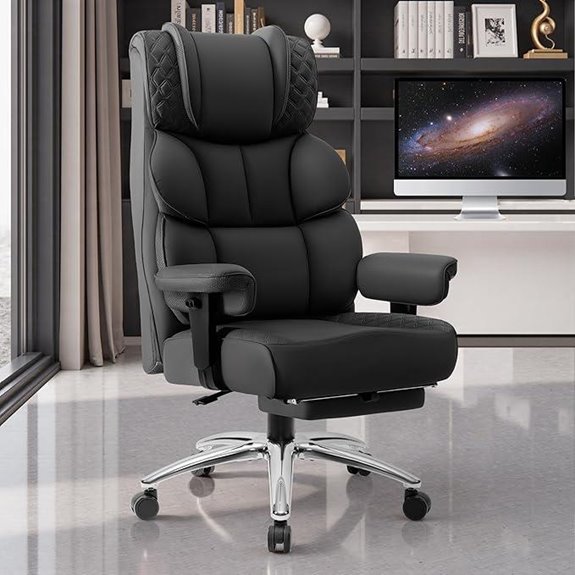 Big and Tall Leather Gaming Office Chair