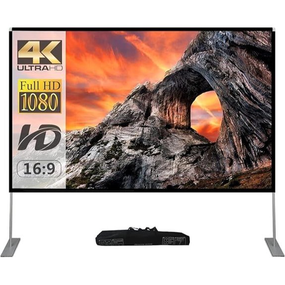 SKERELL 100 Inch Outdoor Projector Screen with Stand