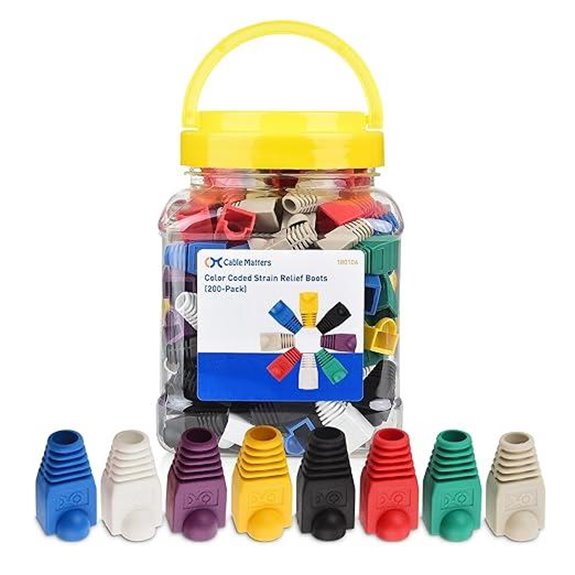 Cable Matters 200-Pack Ethernet RJ45 Strain Relief Boots
