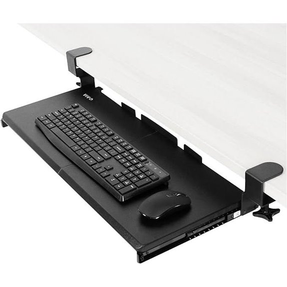 VIVO Large Under-Desk Keyboard Tray with Clamp