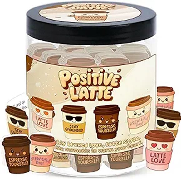 Positive Latte Jar with Affirmation Cards Gift Set