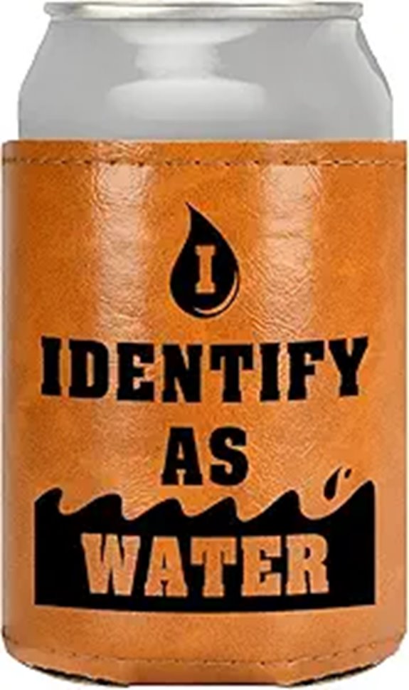 Leather Can Cooler - Stocking Stuffer for Men & Women