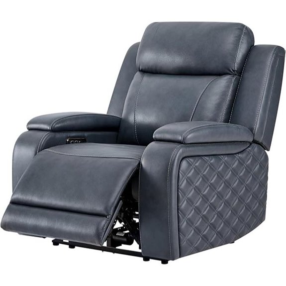Watson & Whitely Leather Power Recliner with Storage