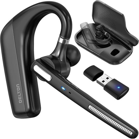 Ultralight Bluetooth Headset with Noise Cancelling Microphone