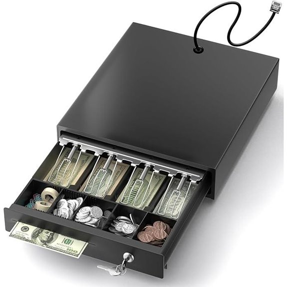 PYY Cash Drawer with Lock and Removable Tray