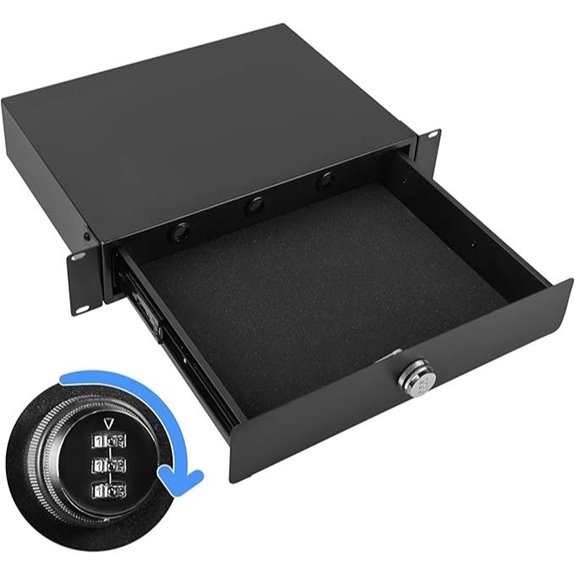 Rack Mount Drawer with Lock & Foam for 19-Inch Racks