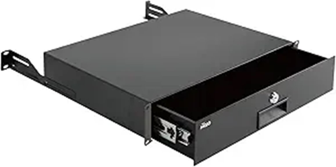 Tecmojo 2U Lockable Rack Drawer for Network Equipment