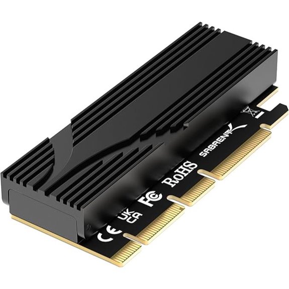 SABRENT M.2 NVMe PCIe x16 Adapter with Heatsink