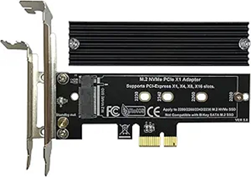 M.2 PCIe NVMe Adapter with Heat Sink