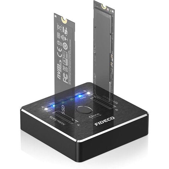 FIDECO M.2 NVMe/SATA SSD Cloner Dock