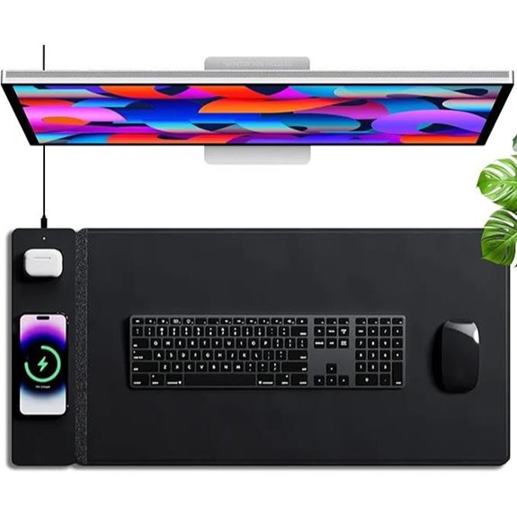 Wireless Charging Desk Pad with Magnetic Panel