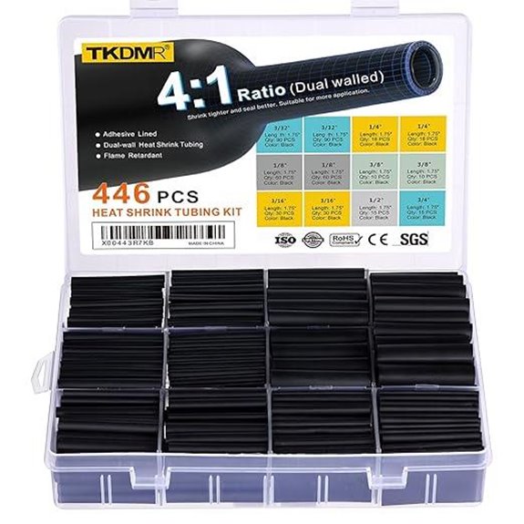TKDMR 446 pcs Marine Heat Shrink Tubing Kit