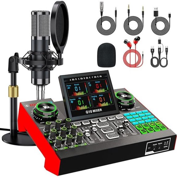 Podcast Microphone Bundle with Mixer and Microphone