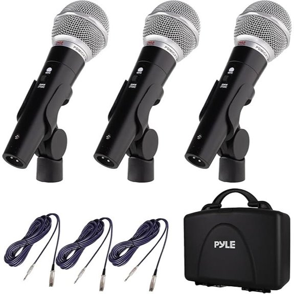 Pyle 3-Piece Dynamic Microphone Kit with Accessories