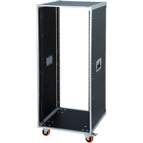 AV Gear Rack 24U Mobile Audio & Video Storage Cabinet