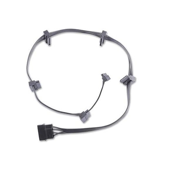 IDE Molex 4-Pin to 6 SATA Power Extension Cable