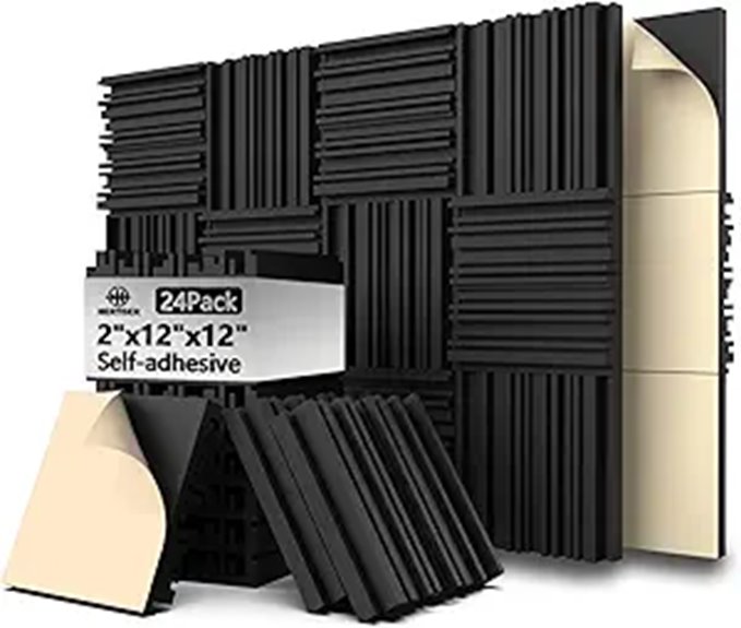 24 Pack Acoustic Foam Panels for Soundproofing