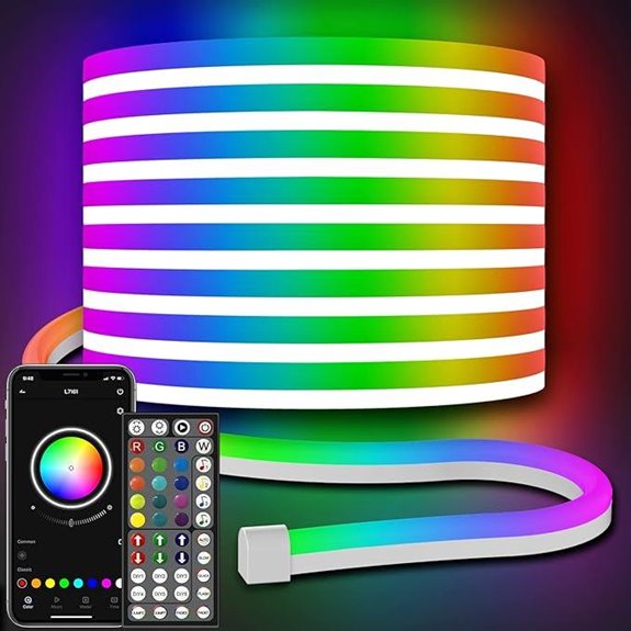 32.8Ft Neon RGB Rope Lights with App/Remote