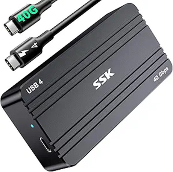 SSK M.2 NVMe SSD Enclosure USB-C Adapter
