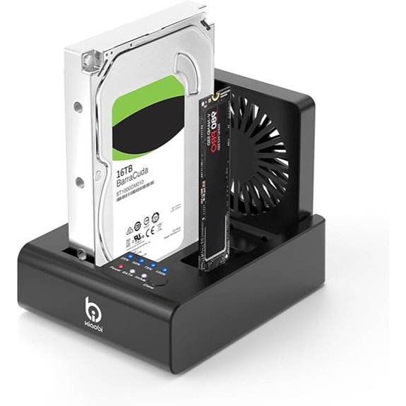 M.2 NVMe/SATA Docking Station with Cloning and Cooling