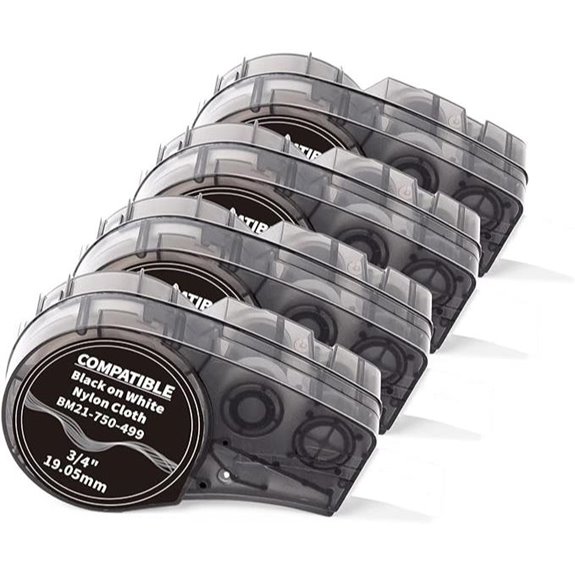 Labelife 3/4 Inch Nylon Cloth Label Tape (4-Pack)