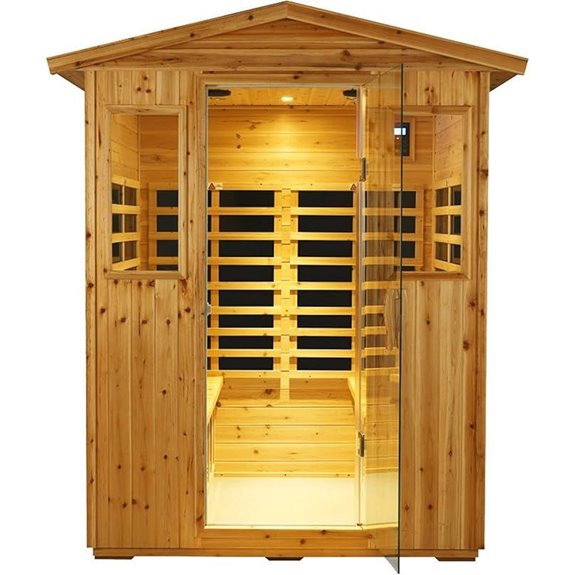 Outdoor Infrared Sauna for 4 Persons with Bluetooth