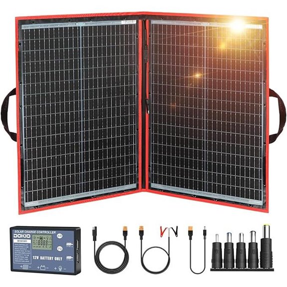 DOKIO 100W Foldable Solar Panel Kit with USB