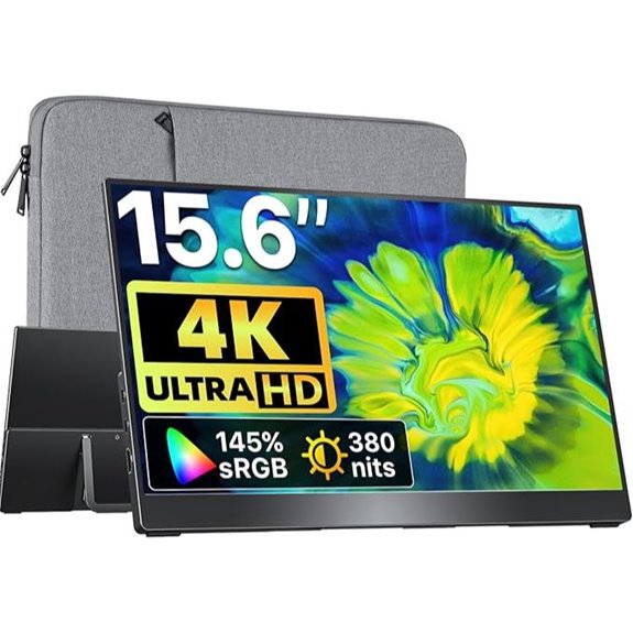 VisionOwl 15.6 4K UHD Portable Monitor with Speakers