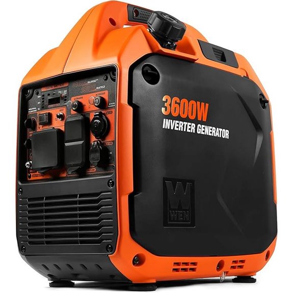 WEN 3600W Portable Inverter Generator with Fuel Shutoff