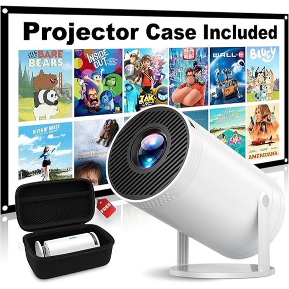Mini 1080P Portable Projector with 4K Support