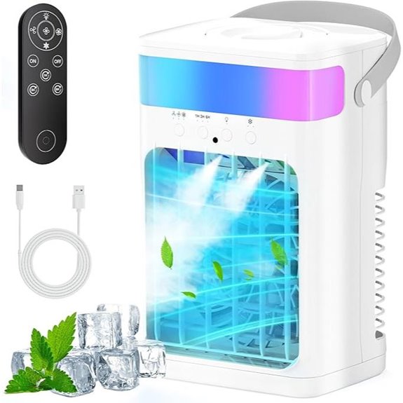 Portable Air Conditioner with Remote and Night Light