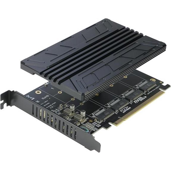 RIITOP Quad NVMe PCIe Adapter with Heatsink