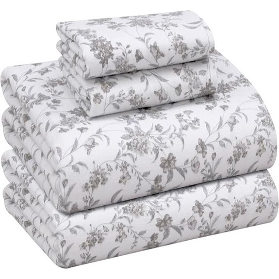 RUVANTI Queen Flannel Sheets Set 100% Cotton