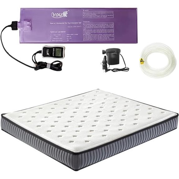 Semi Waveless Queen Water Bed with Thermostat & Cover